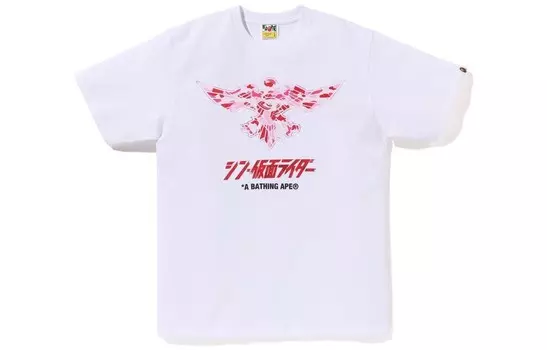 Футболка BAPE X New Kamen Rider Co-brand унисекс A Bathing Ape, розовый