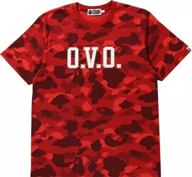 Футболка BAPE x OVO Color Camo Tee 'Red', красный