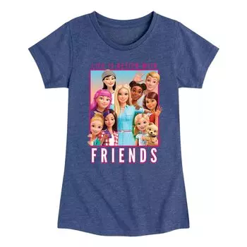 Футболка Barbie Better With Friends для девочек 7–16 лет с рисунком Licensed Character