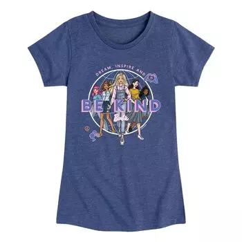Футболка Barbie Dream Inspire Be Kind для девочек 7–16 лет с рисунком Licensed Character