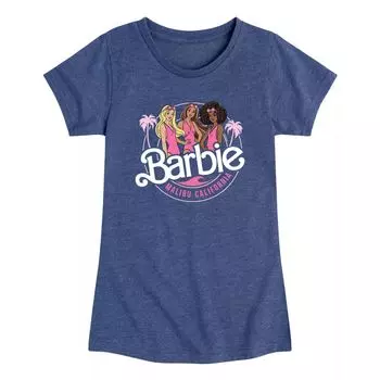 Футболка Barbie Malibu California для девочек 7–16 лет Licensed Character, синий