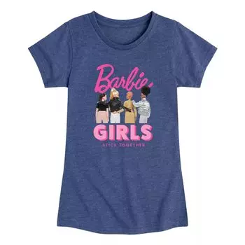 Футболка Barbie Stick Together для девочек 7–16 лет Licensed Character, синий
