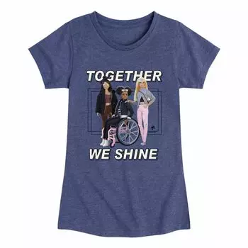 Футболка Barbie Together We Shine для девочек 7–16 лет с рисунком Barbie