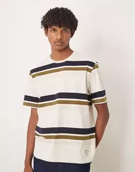 Футболка Barbour Golsborne в полоску свободного кроя белого цвета