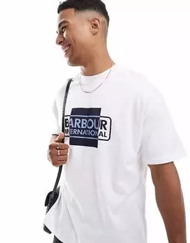 Футболка Barbour International Divide белого цвета