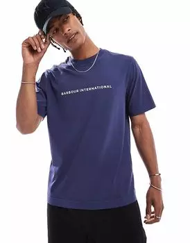Футболка Barbour International Perkins темно-синего цвета