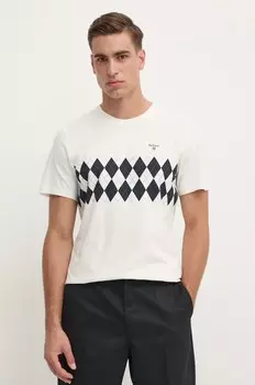 Футболка Barbour из хлопка, бежевый