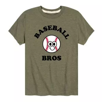 Футболка Baseball Bros с рисунком мяча для мальчиков 8–20 лет Licensed Character, зеленый