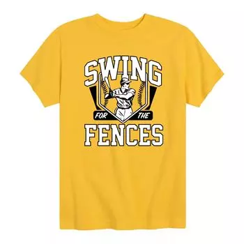 Футболка Baseball Swing For The Fences для мальчиков 8–20 лет с графическим рисунком Licensed Character, желтый