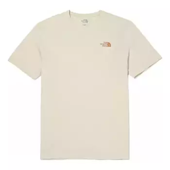 Футболка basic cotton t-shirt 'beige' The North Face, бежевый
