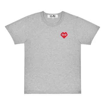 Футболка basic invaders t-shirt red emblem 'grey' Comme Des Garcons Play, серый