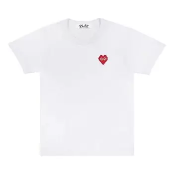 Футболка basic invasers t-shirt red emblem 'white' Comme Des Garcons Play, белый