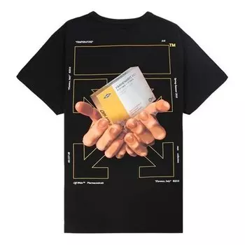 Футболка basic logo pill box short sleeve Off-White, черный