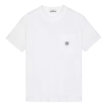 Футболка basic patch pocket t-shirt 'white' Stone Island, белый