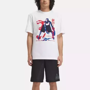 Футболка Basketball Iverson с рисунком Reebok, белый