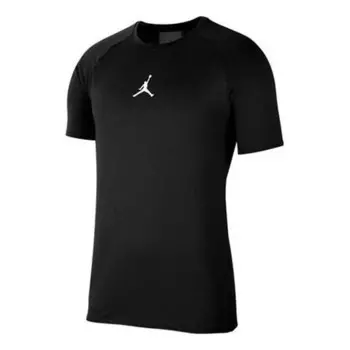 Футболка баскетбольная одежда рубашка с коротким рукавом Air Jordan, черный
