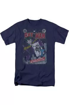 Футболка Batman #251 с коротким рукавом для взрослых с эффектом потертости Gildan, темно-синий