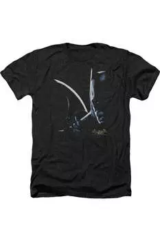 Футболка Batman Arkham Asylum Arkham Batman для взрослых Heather Gildan, черный