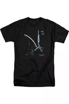 Футболка Batman Arkham Asylum Arkham Batman с коротким рукавом для взрослых Gildan, черный