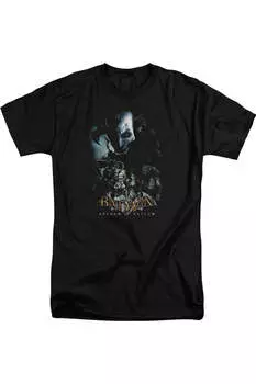 Футболка Batman Arkham Asylum Five Against One с коротким рукавом для взрослых Gildan, черный