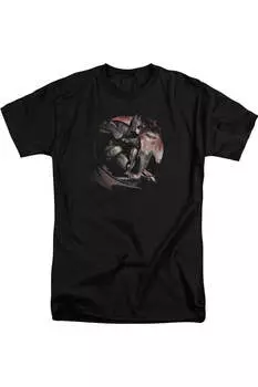 Футболка Batman Arkham City Blood Moon с коротким рукавом для взрослых Gildan, черный