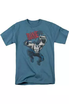 Футболка Batman Bane Vintage с коротким рукавом для взрослых Gildan, цвет slate