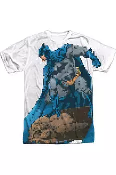 Футболка Batman Batbit с коротким рукавом для взрослых из полиэстера Gildan, белый