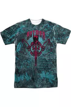 Футболка Batman Carpe Nocturn с коротким рукавом для взрослых из 100% полиэстера Gildan, белый