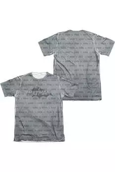 Футболка Batman Classic Bat Argyle (принт спереди/сзади) для взрослых 65/35 поли/хлопок с коротким рукавом / футболка Gildan, белый