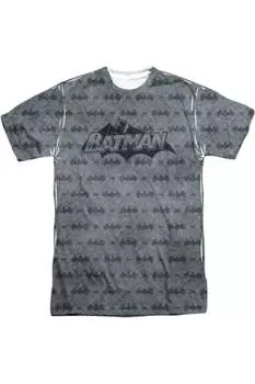 Футболка Batman Classic Bat Argyle с коротким рукавом для взрослых из 100% полиэстера Gildan, белый