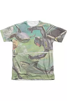 Футболка Batman Classic Tv Underwater для взрослых из полиэстера/хлопка с коротким рукавом / футболка Gildan, белый