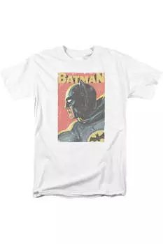 Футболка Batman Classic Tv Vintman с коротким рукавом для взрослых Gildan, белый