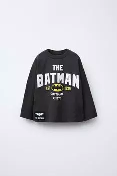 Футболка batman & dc comics ZARA, антрацитовый серый