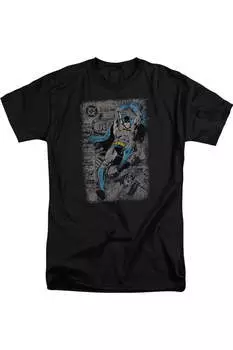 Футболка Batman Detective #487 Distress с коротким рукавом для взрослых Gildan, черный