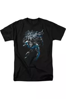 Футболка Batman Dynamic Duo с коротким рукавом для взрослых Gildan, черный