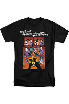 Футболка Batman Explode с коротким рукавом для взрослых Gildan, черный