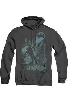 Футболка Batman Gritted / Футболка для взрослых Heather Hoodie / Толстовка с капюшоном Gildan, черный