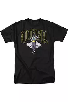 Футболка Batman Joker Varsity On Black с коротким рукавом для взрослых Gildan