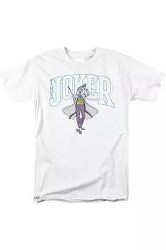 Футболка Batman Joker Varsity On White с коротким рукавом для взрослых Gildan