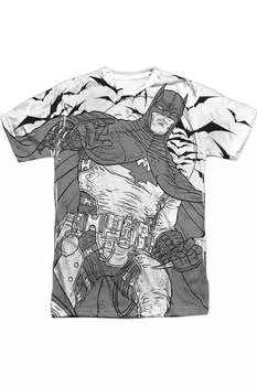 Футболка Batman Liney Sub с коротким рукавом для взрослых из полиэстера Gildan, белый