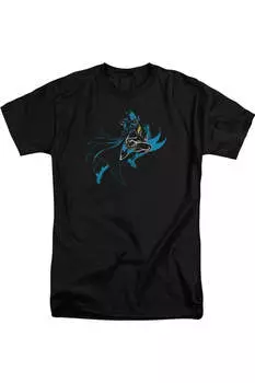 Футболка Batman Neon Batman с коротким рукавом для взрослых Gildan, черный