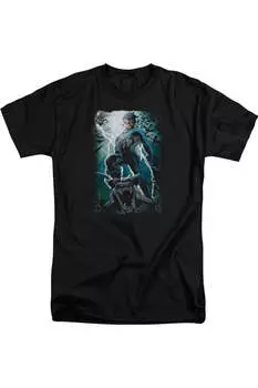 Футболка Batman Night Light с коротким рукавом для взрослых Gildan, черный