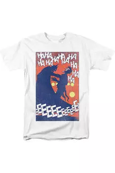 Футболка Batman Punchline с коротким рукавом для взрослых Gildan, белый