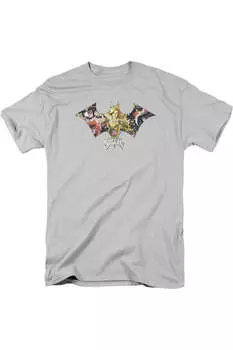 Футболка Batman Sirens Bat с коротким рукавом для взрослых Gildan, серебряный