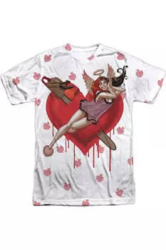 Футболка Batman Vroom с коротким рукавом для взрослых из полиэстера Gildan, белый