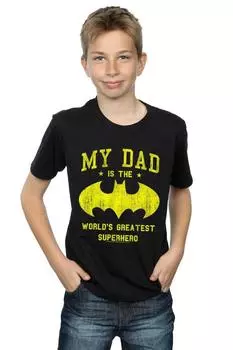 Футболка «Бэтмен, мой папа — супергерой» DC Comics, черный