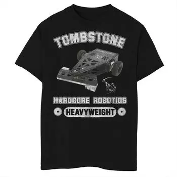 Футболка Battlebots Tombstone Hardcore Robotics для мальчиков 8–20 лет в тяжелом весе Licensed Character