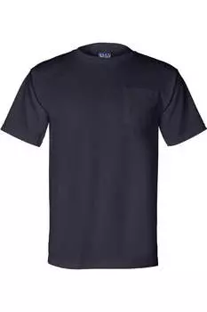 Футболка Bayside Union-Made с карманом, темно-синий