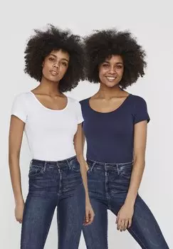 Футболка базовая 2 PACK Vero Moda, цвет blue
