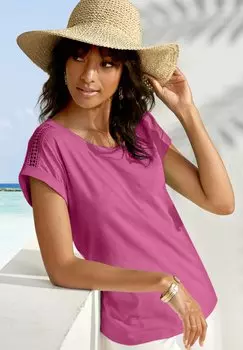 Футболка базовая 2 Pack Vivance, розово-синяя